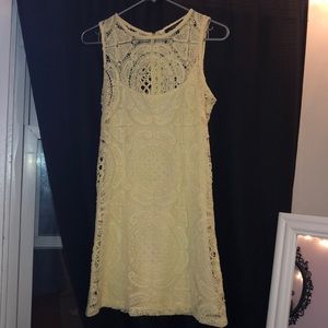 Lace yellow dress
